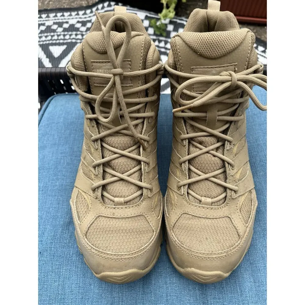 Merrell Men's Moab 3 Tactical Lightweight Leather Boot Dark Waterproof Size 12